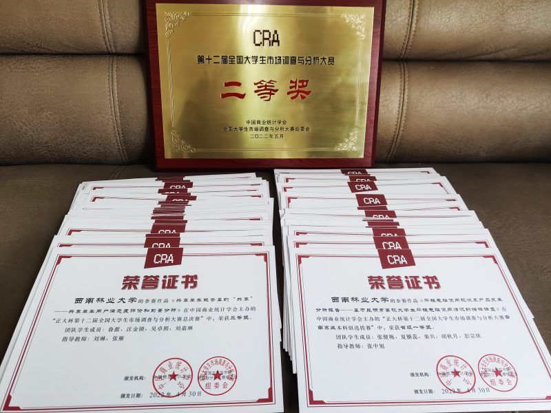 我校学生在第十二届全国大学生市场调查与分析大赛中荣获全国二等奖