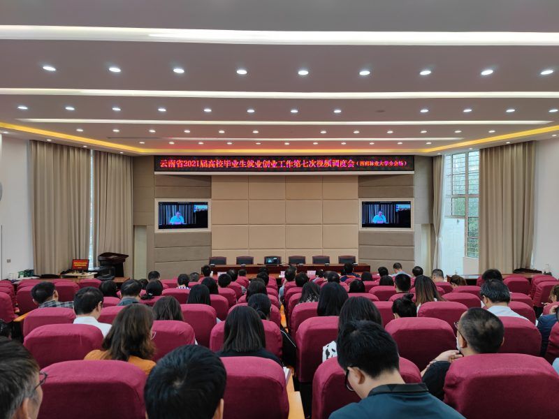我校组织参加云南省2021届高校毕业生就业创业工作第7次视频调度会