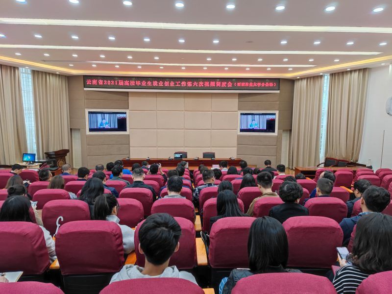 我校组织参加云南省2021届高校毕业生就业创业工作第6次视频调度会